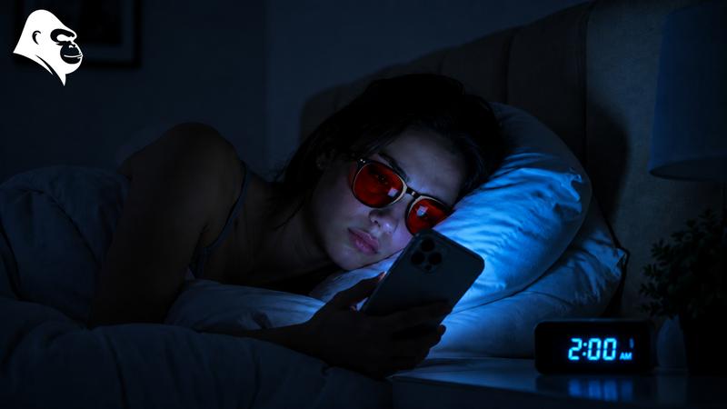 La regla de las 3 horas para las gafas de filtro rojo