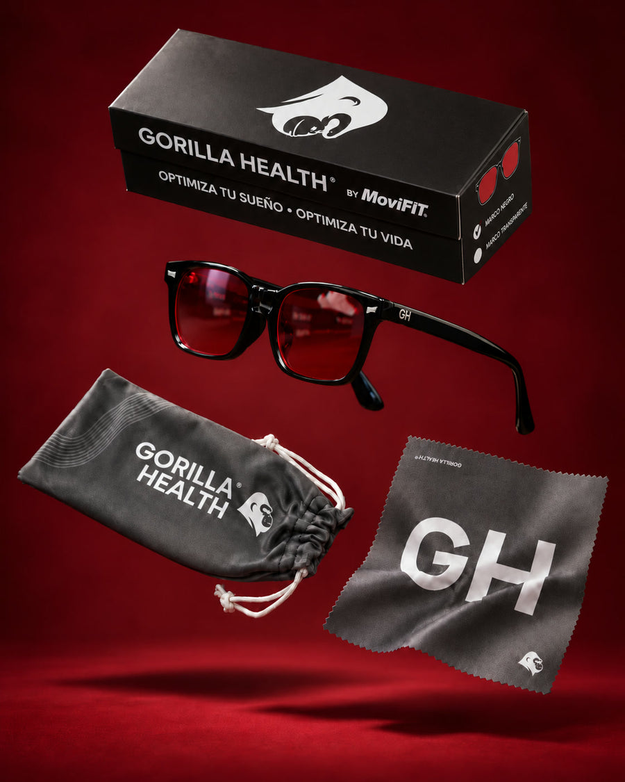 Kit de las gafas con filtro rojo Classic: gafas, estuche, bolsa y paño