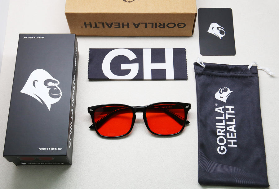 Gafas de luz roja