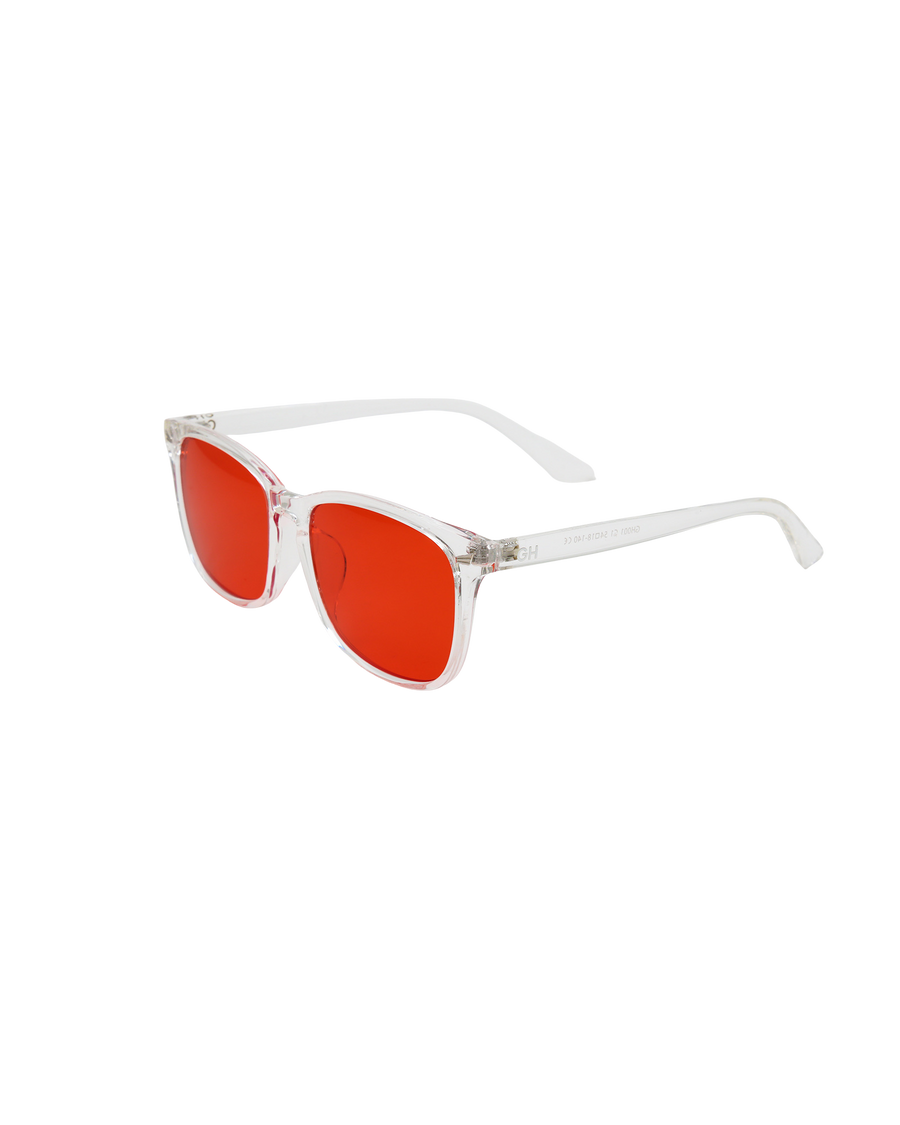 Gafas de filtro rojo Transparente — vista tres cuartos